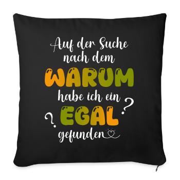 All the same - Sofa pillowcase 17,3'' x 17,3'' (45 x 45 cm) - black - Front