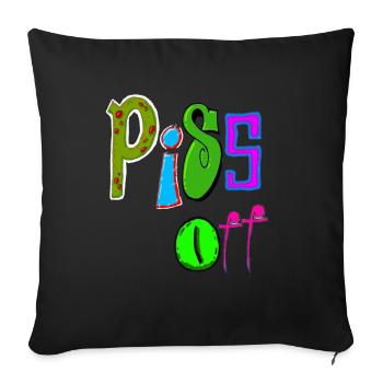 Hau ab - Sofakissenbezug 45 x 45 cm - Schwarz - Vorne