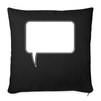 Conception rectangulaire de bulle de dialogue - Housse de coussin décorative 45 x 45 cm - noir - Devant