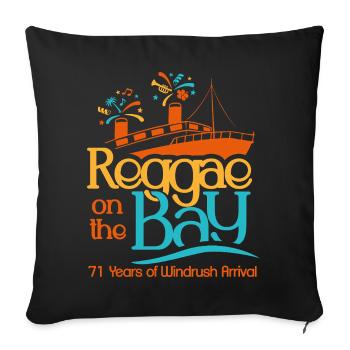 Reggae on the Bay Tee - Sofa pillowcase 17,3'' x 17,3'' (45 x 45 cm) - black - Front