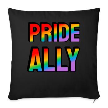 Pride ally - Sofa pillowcase 17,3'' x 17,3'' (45 x 45 cm) - black - Front