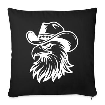 Patriotic Bald Eagle Illustration - Sofa pillowcase 17,3'' x 17,3'' (45 x 45 cm) - black - Front