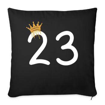 23 - Sofakissenbezug 45 x 45 cm - Schwarz - Vorne