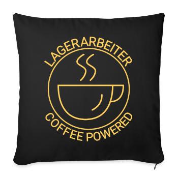Lagerarbeiter Coffee Powered - Sofakissenbezug 45 x 45 cm - Schwarz - Vorne
