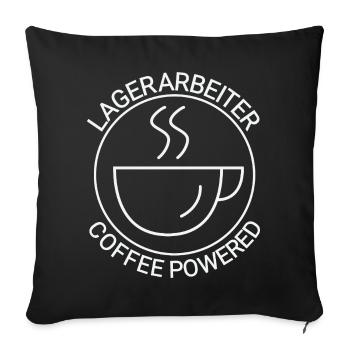 Lagerarbeiter Coffee Powered - Sofakissenbezug 45 x 45 cm - Schwarz - Vorne