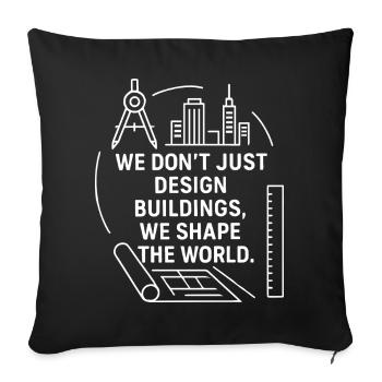 Architectural world design - Sofa pillowcase 17,3'' x 17,3'' (45 x 45 cm) - black - Front