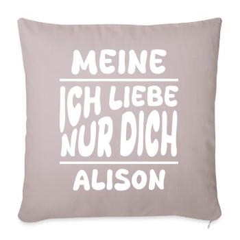 Gift for Alison - Sofa pillowcase 17,3'' x 17,3'' (45 x 45 cm) - light taupe - Front