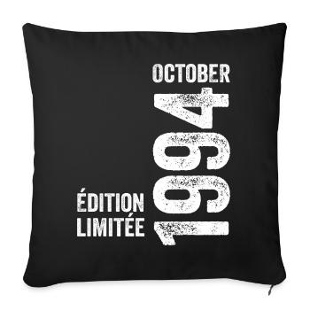 Legends October 1994 Vintage October 1994 Retro - Sofa pillowcase 17,3'' x 17,3'' (45 x 45 cm) - black - Front