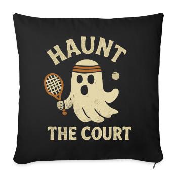 Tennis Halloween Hoodie Shirt  - Sofakissenbezug 45 x 45 cm - Schwarz - Vorne