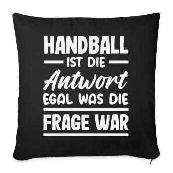 Handball Joueurs Handball Handball Cadeaux - Housse de coussin décorative 45 x 45 cm - noir - Devant