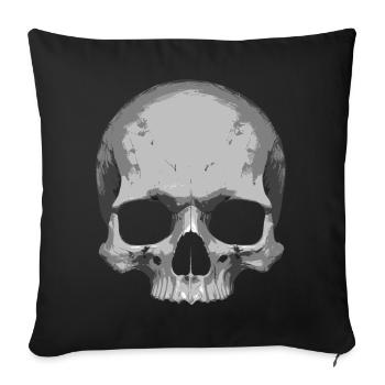Skull Illustration - Sofa pillowcase 17,3'' x 17,3'' (45 x 45 cm) - black - Front