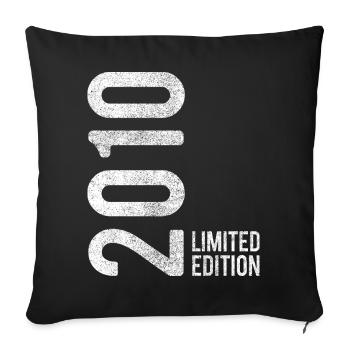 15ème Anniversaire Garçon Filles 15 Ans 2010 - Housse de coussin décorative 45 x 45 cm - noir - Devant