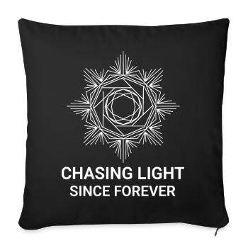 À la poursuite de la lumière depuis toujours - Housse de coussin décorative 45 x 45 cm - noir - Devant