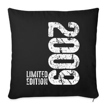 17e anniversaire Fille Garçon 17 ans Millésime 2009 - Housse de coussin décorative 45 x 45 cm - noir - Devant