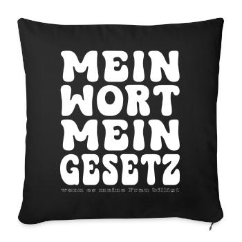 Ma parole, ma loi - Housse de coussin décorative 45 x 45 cm - noir - Devant