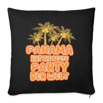 Panama - Sofa pillowcase 17,3'' x 17,3'' (45 x 45 cm) - black - Front