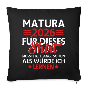 Matura 2026 - Sofa pillowcase 17,3'' x 17,3'' (45 x 45 cm) - black - Front