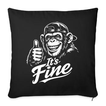 Happy Monkey Thumbs Up - Sofakissenbezug 45 x 45 cm - Schwarz - Vorne