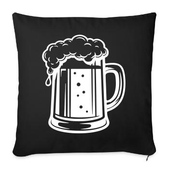 Bière Beer Symbol Beer - Housse de coussin décorative 45 x 45 cm - noir - Devant