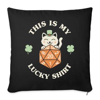 C’est ma chemise porte-bonheur - Housse de coussin décorative 45 x 45 cm - noir - Devant
