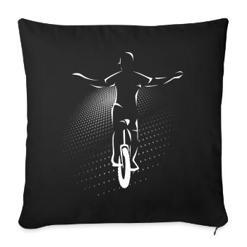 Unicycle | Descendance freestyle en monocycle - Housse de coussin décorative 45 x 45 cm - noir - Devant