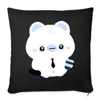 Tired Polar Bear Coffee - Sofa pillowcase 17,3'' x 17,3'' (45 x 45 cm) - black - Front