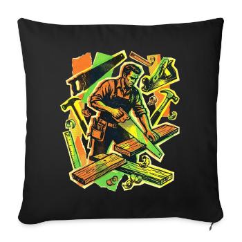 Artisan Carpenter Vintage - Sofa pillowcase 17,3'' x 17,3'' (45 x 45 cm) - black - Front