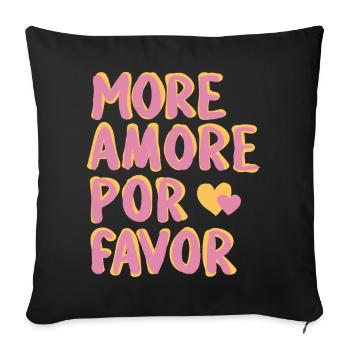 More amore por favor - Sofakissenbezug 45 x 45 cm - Schwarz - Vorne