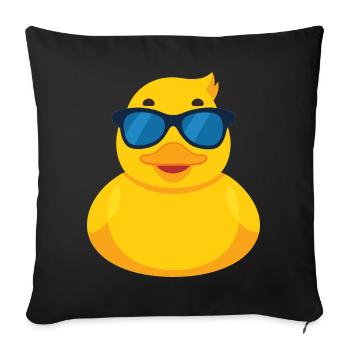Sonnenbrillen-Gummiente - Sofakissenbezug 45 x 45 cm - Schwarz - Vorne