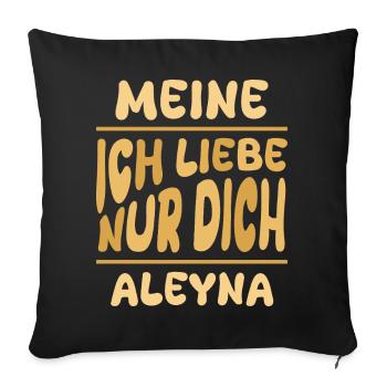 Liebe Aleyna - Sofakissenbezug 45 x 45 cm - Schwarz - Vorne