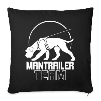 Riesenschnauzer Mantrailer Team Hundesport Hunde  - Sofakissenbezug 45 x 45 cm - Schwarz - Vorne