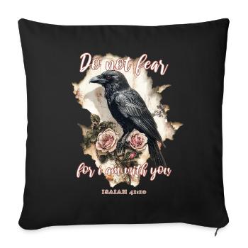 Raven Christian Quote - Sofa pillowcase 17,3'' x 17,3'' (45 x 45 cm) - black - Front