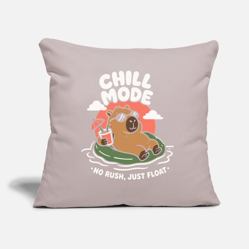 Chill Mode Summer Capybara Sofa pillowcase 17,3'' x 17,3'' (45 x 45 cm)