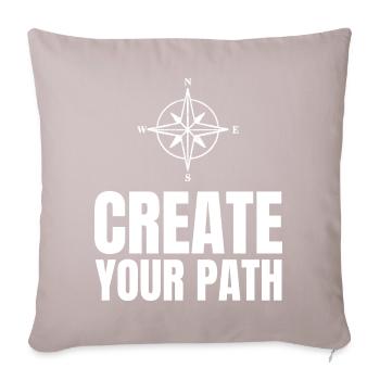 Create Your Path - Sofakissenbezug 45 x 45 cm - helles Taupe - Vorne