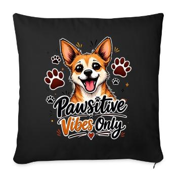Uniquement des vibes pavoisants - Housse de coussin décorative 45 x 45 cm - noir - Devant