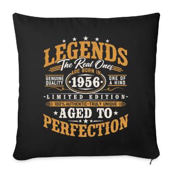 1956 Jahrgang Vintage Geburtstag Geschenk Retro - Sofakissenbezug 45 x 45 cm - Schwarz - Vorne