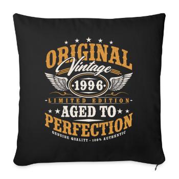 Original 1996 Jahrgang Vintage Geburtstag Geschenk - Sofakissenbezug 45 x 45 cm - Schwarz - Vorne