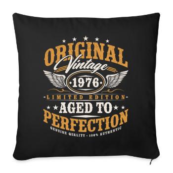Original 1976 Jahrgang Vintage Geburtstag Geschenk - Sofakissenbezug 45 x 45 cm - Schwarz - Vorne