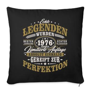 1976 Jahrgang geboren Geburtstag Vintage Geschenk - Sofakissenbezug 45 x 45 cm - Schwarz - Vorne