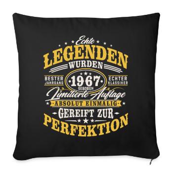1967 Jahrgang Vintage Geburtstag Geschenk Retro - Sofakissenbezug 45 x 45 cm - Schwarz - Vorne