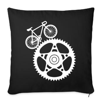 Art du matériel et du vélo - Housse de coussin décorative 45 x 45 cm - noir - Devant