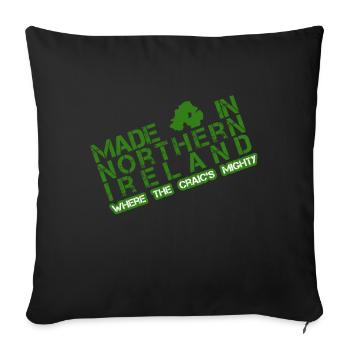 Made in Northern Ireland - Sofa pillowcase 17,3'' x 17,3'' (45 x 45 cm) - black - Front