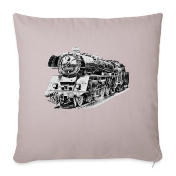 Dampflokomotive - Sofakissenbezug 45 x 45 cm - helles Taupe - Vorne