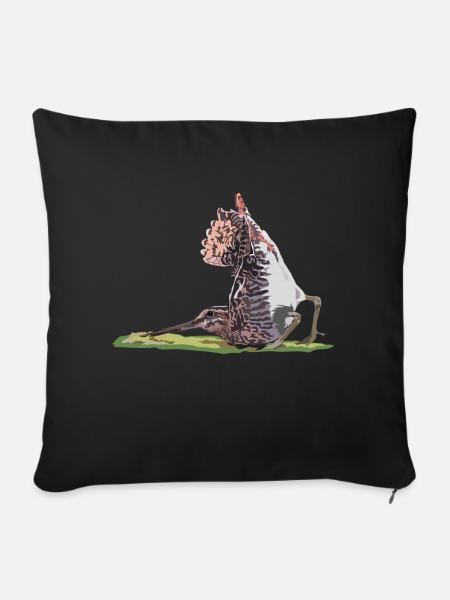 Bekassine - Sofakissenbezug 45 x 45 cm - Schwarz