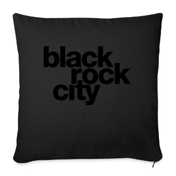 Black Rock City - Sofakissenbezug 45 x 45 cm - Schwarz - Vorne