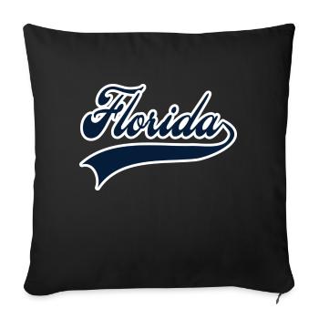 florida weiß navy - Sofakissenbezug 45 x 45 cm - Schwarz - Vorne