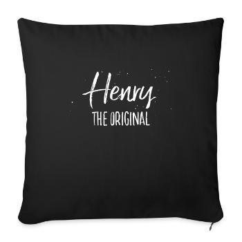 Henry - Sofakissenbezug 45 x 45 cm - Schwarz - Vorne