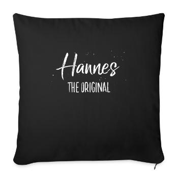 Hannes - Sofakissenbezug 45 x 45 cm - Schwarz - Vorne