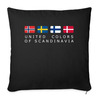 UNITED COLORS OF SCANDINAVIA white-lettered - Sofa pillowcase 17,3'' x 17,3'' (45 x 45 cm) - black - Front