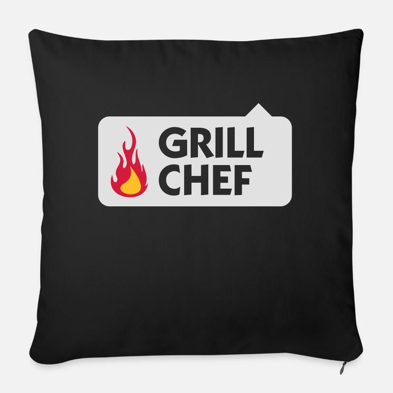 Ich bin der Grill Chef! - Sofakissenbezug 45 x 45 cm - Schwarz